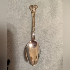 Antique Egyptian Revival Scarab Demitasse Spoon Wm. A. Rogers (Oneida) in 1909